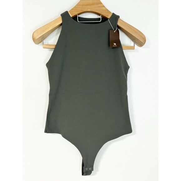 Inlyric Tops - NWT Inlyric Bodysuit Butter Soft Grey Small Sleeveless Tank Top